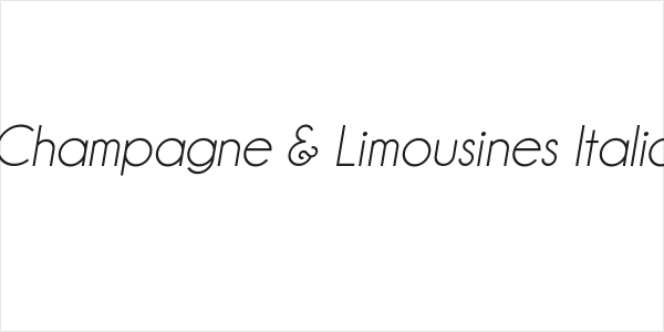 Champagne & Limousines Italic Logo