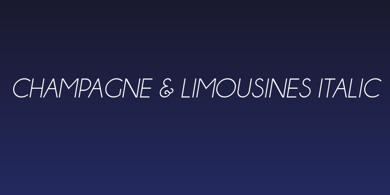 Champagne & Limousines Italic Social Header