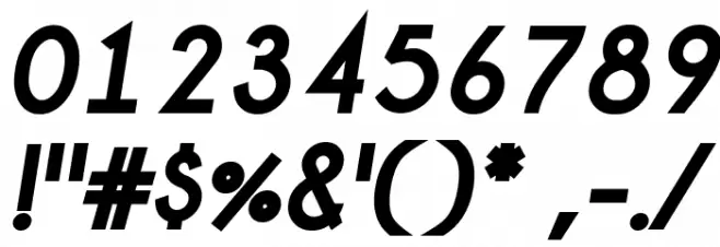 Champagne & Limousines Thick Bold Italic Font OTHER CHARS