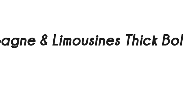 Champagne & Limousines Thick Bold Italic Logo