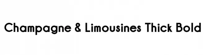 Champagne & Limousines Thick Bold  les polices de caractères gratuit tlcharger