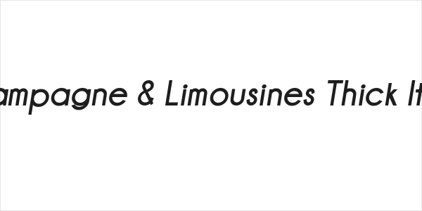 Champagne & Limousines Thick Italic Logo