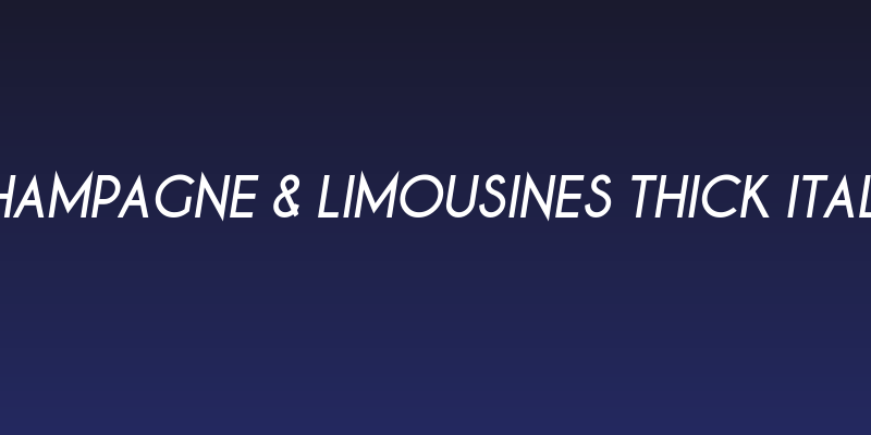 Champagne & Limousines Thick Italic Social Header