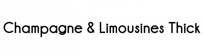 Champagne & Limousines Thick  フリーフォントのダウンロード