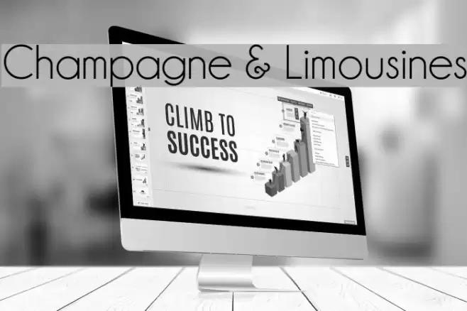 Champagne & Limousines Font examples