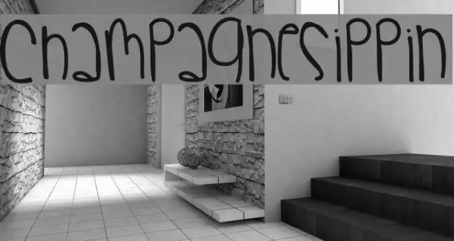 ChampagneSippin Font examples