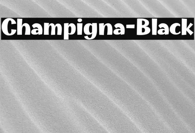 Champigna-Black Font examples