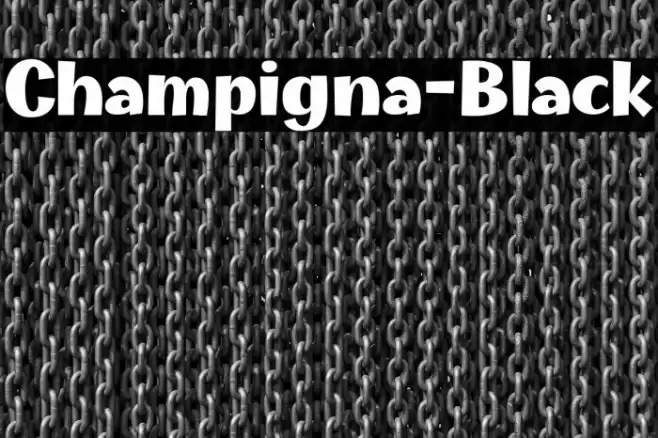 Champigna-Black Font examples