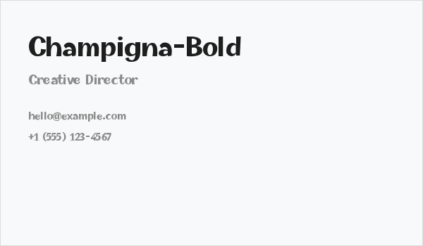 Champigna-Bold Business Card