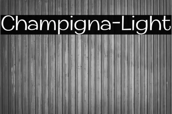 Champigna-Light Font examples