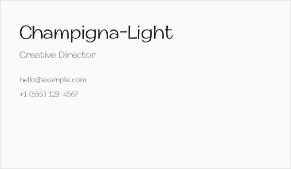Champigna-Light Business Card