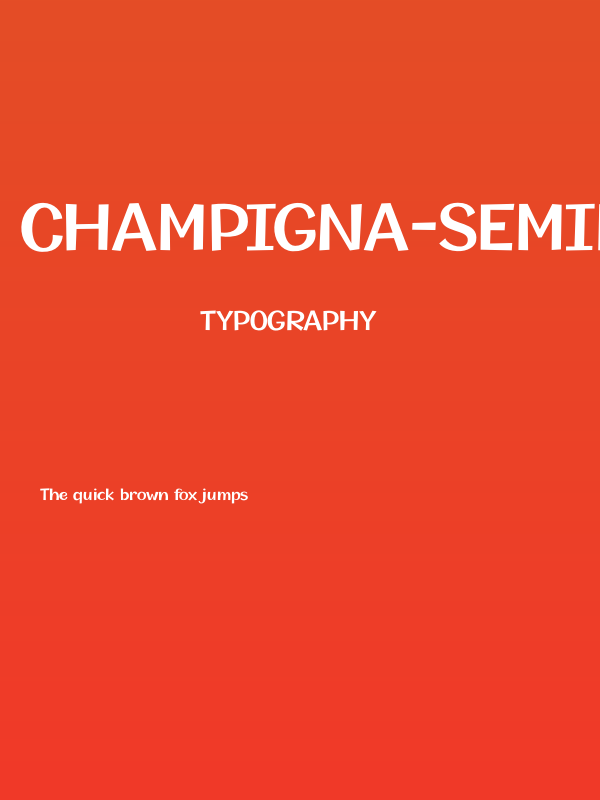 Champigna-SemiBold Poster