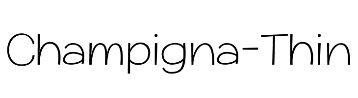 Champigna-Thin  font caratteri gratis