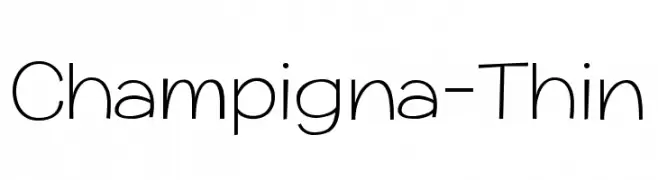 Champigna-Thin  Frei Schriftart Herunterladen