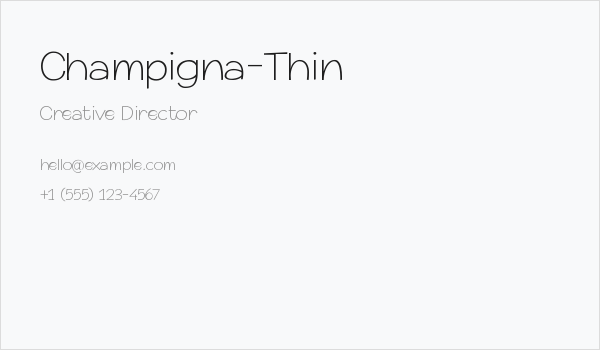 Champigna-Thin Business Card