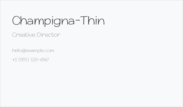 Champigna-Thin Business Card