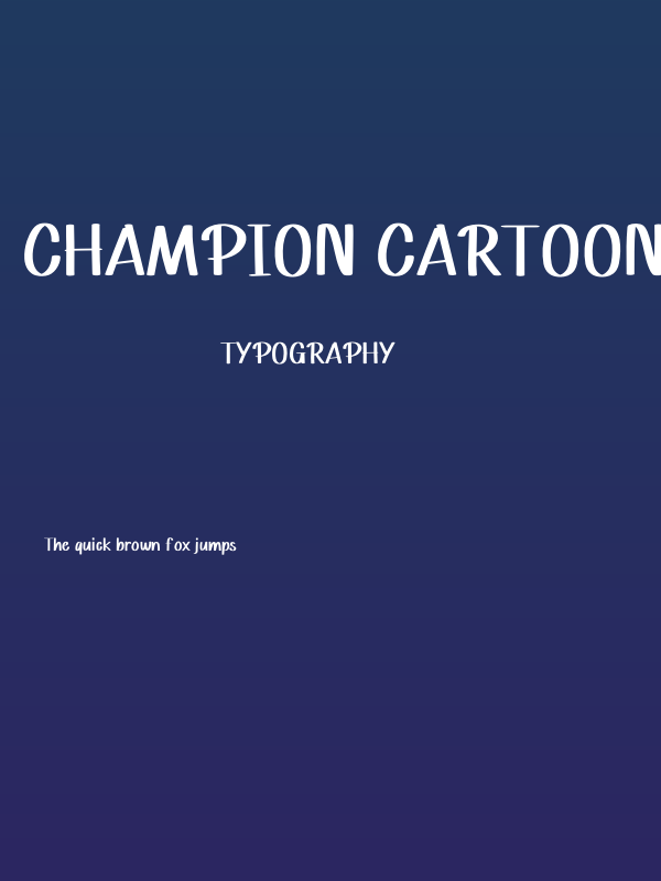Champion Cartoon Poster