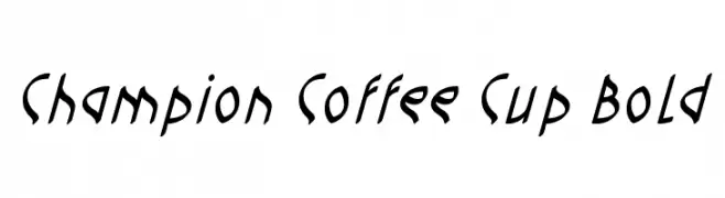 Champion Coffee Cup Bold  les polices de caractères gratuit tlcharger