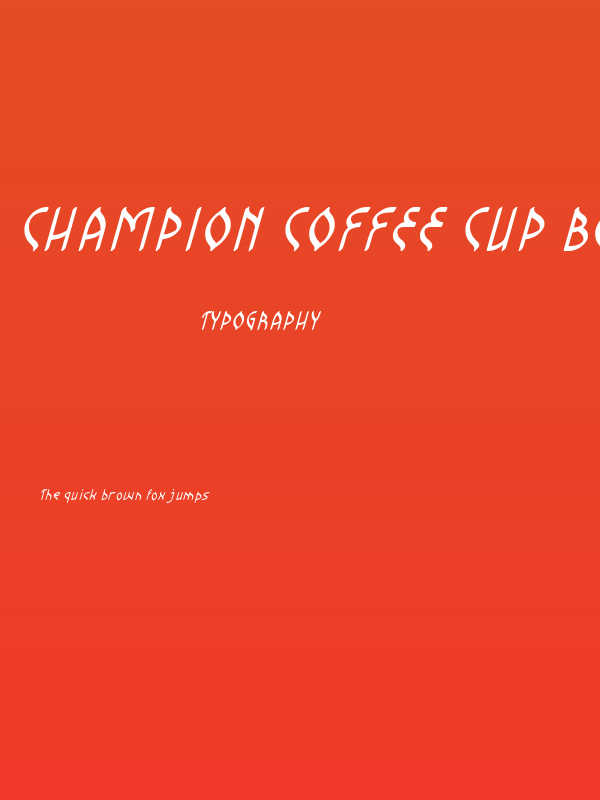 Champion Coffee Cup Bold Poster