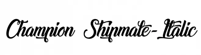 Champion Shipmate-Italic  Frei Schriftart Herunterladen