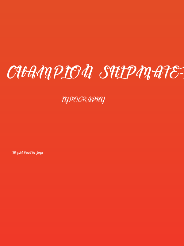 Champion Shipmate-Italic Poster
