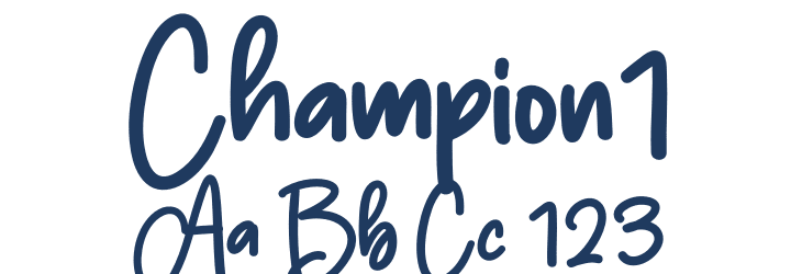 Champion1 Font Preview