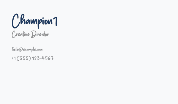 Champion1 Business Card