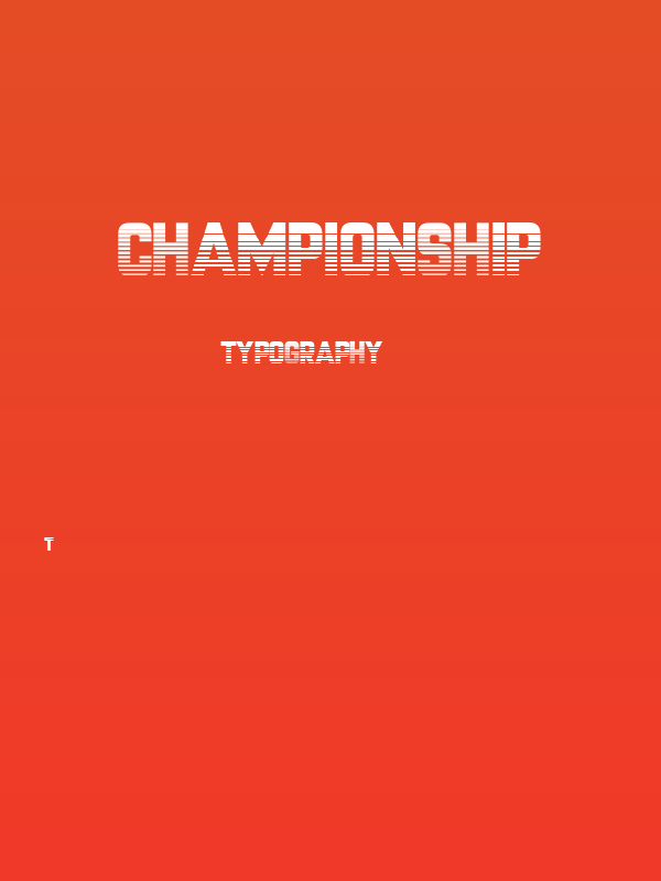 Championship Poster