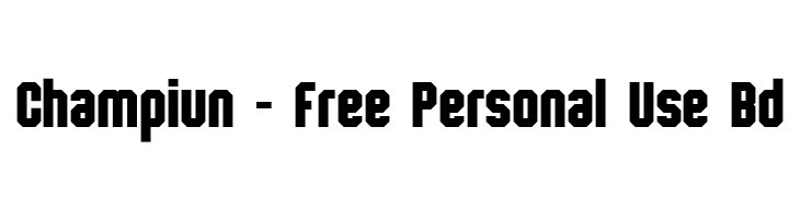 Champiun - Free Personal Use Bd  font caratteri gratis