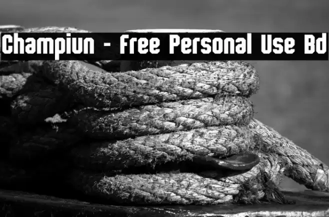 Champiun - Free Personal Use Bd Caratteri examples