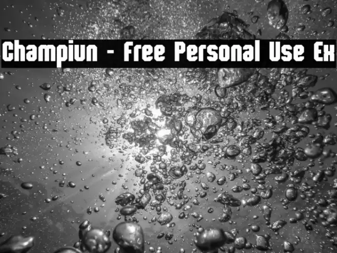 Champiun - Free Personal Use Ex फ़ॉन्ट examples