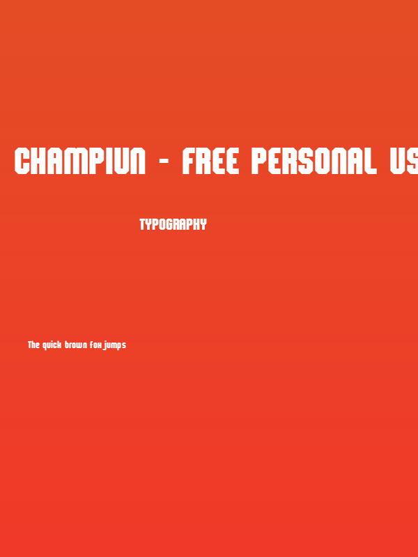 Champiun - Free Personal Use Ex Poster