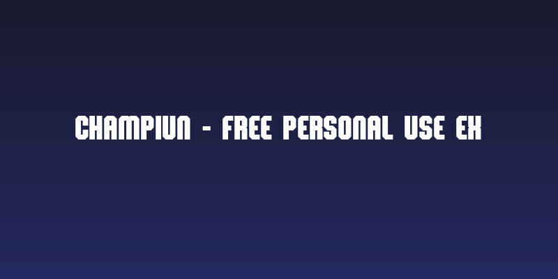 Champiun - Free Personal Use Ex Social Header