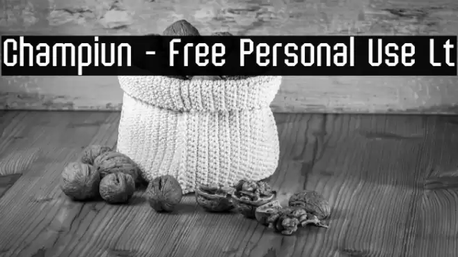 Champiun - Free Personal Use Lt फ़ॉन्ट examples