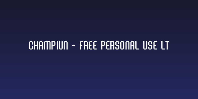 Champiun - Free Personal Use Lt Social Header