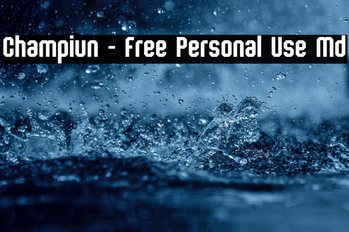 Champiun - Free Personal Use Md Example 1