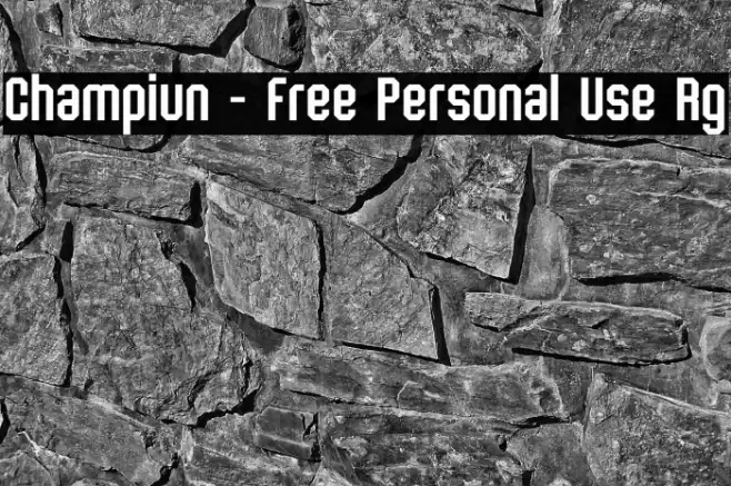 Champiun - Free Personal Use Rg फ़ॉन्ट examples