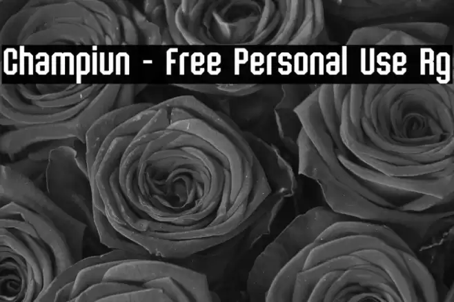 Champiun - Free Personal Use Rg फ़ॉन्ट examples