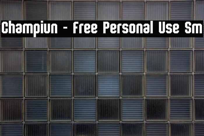 Champiun - Free Personal Use Sm Example 1