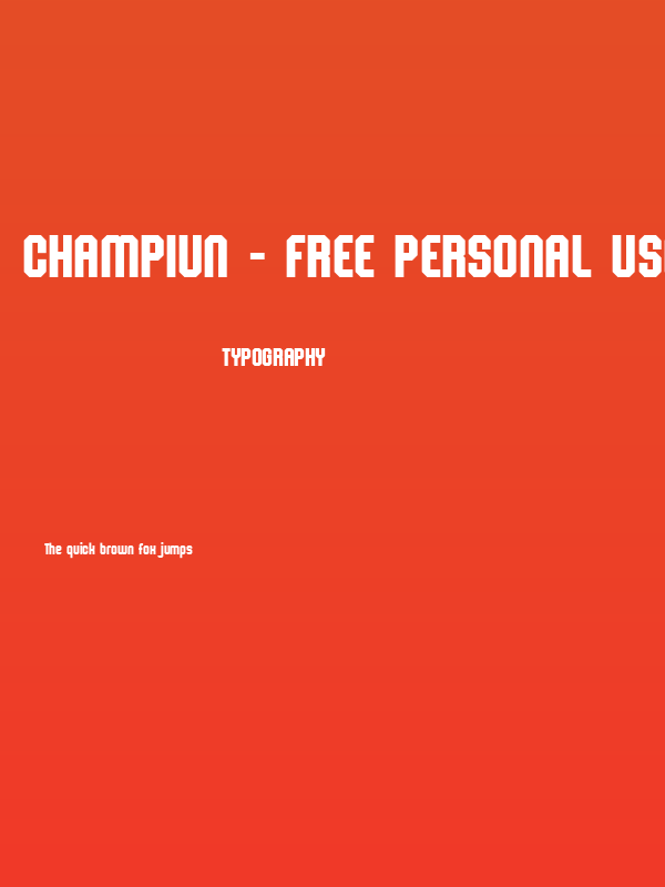 Champiun - Free Personal Use Sm Poster