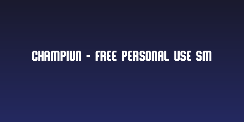 Champiun - Free Personal Use Sm Social Header