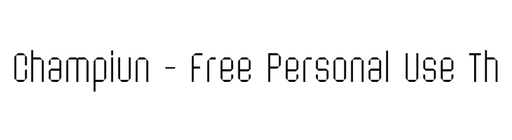 Champiun - Free Personal Use Th  font caratteri gratis