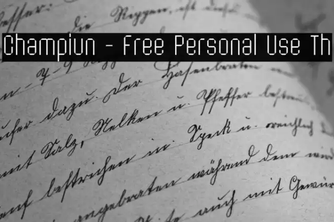 Champiun - Free Personal Use Th Caratteri examples