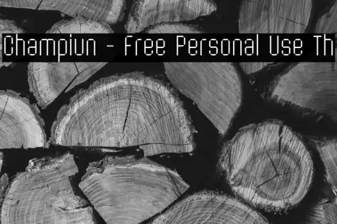 Champiun - Free Personal Use Th Caratteri examples
