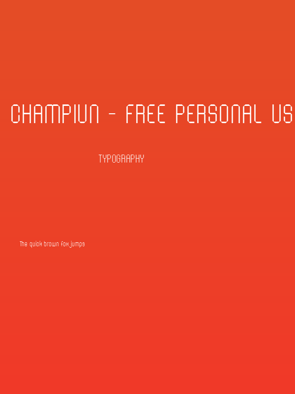 Champiun - Free Personal Use Th Poster