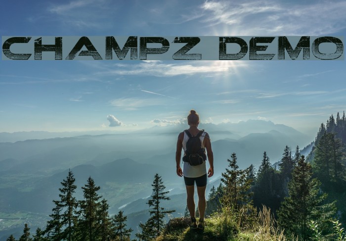 Champz DEMO Font examples