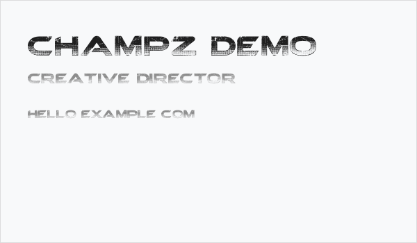 Champz DEMO Business Card