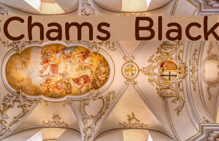 Chams Black Font examples