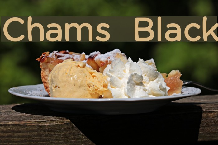 Chams Black Font examples