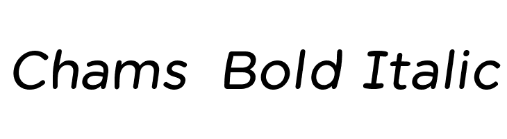 Chams Bold Italic Font